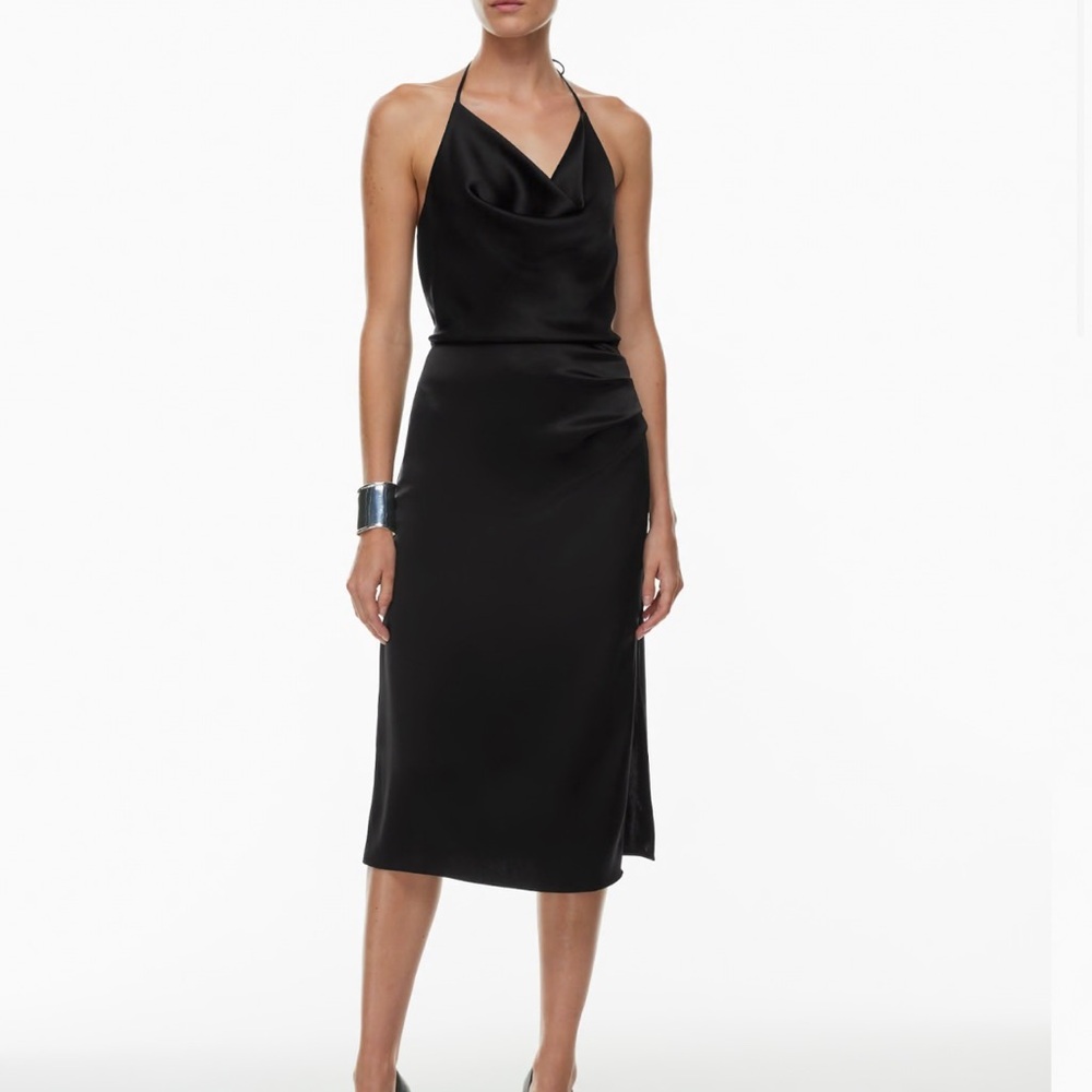 Aritzia Spy Satin Black Dress